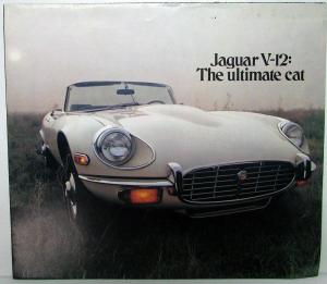 1971 Jaguar V-12 Dealer Sales Brochure Folder 2+2 Convertible Original Rare