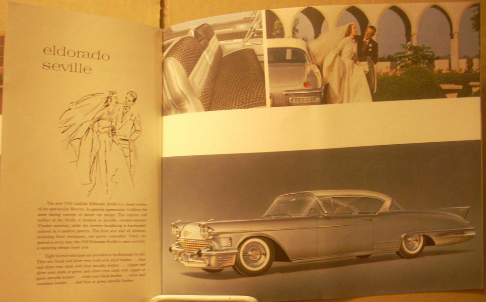 1958 Cadillac 60 62 75 Eldorado Fleetwood Sedan & Coupe de Ville Sales Brochure