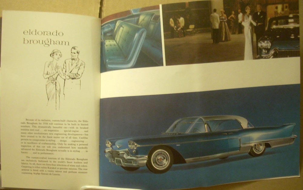 1958 Cadillac 60 62 75 Eldorado Fleetwood Sedan & Coupe de Ville Sales Brochure