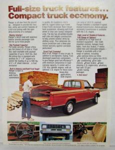 1983 Ford Ranger Folder America's Truck Line Gets Even Better