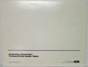 1983 Ford F-8000 Performance Versus the Competition Sales Brochure