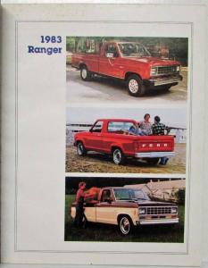 1983 Ford Ranger Marketing Manual for Sales Staff
