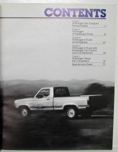 1983 Ford Ranger Marketing Manual for Sales Staff