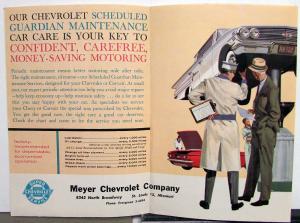 1960 Chevrolet Dealer Brochure Mailer Lubrication & Maintenance