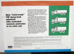 1985 Ford What Makes Great Construction Trucks Tabbed Sales Brochure