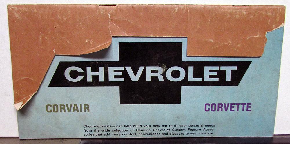 1966 Chevrolet Chevelle Chevy II Corvair Corvette Accessories Sales Brochure