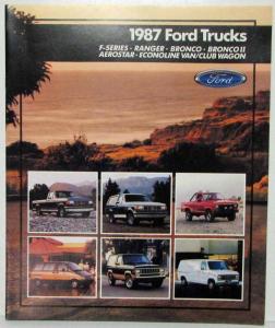 1987 Ford Trucks Sales Brochure F-Series Ranger Bronco Aerostar Econoline