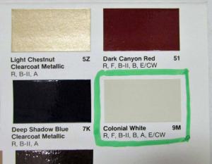 1987 Ford Light Truck Exterior Paint Chips