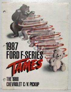 1987 Ford F-Series Tames the 1988 Chevrolet C-K Pickup Sales Folder