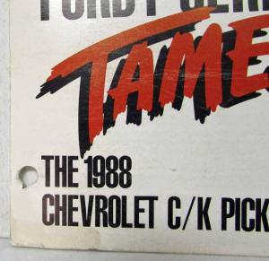 1987 Ford F-Series Tames the 1988 Chevrolet C-K Pickup Sales Folder