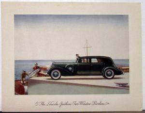 1936 Lincoln Judkins & LeBaron Color Plates In Portfolio Cover Original