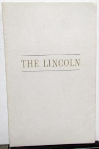 1934 Lincoln V12 5 Passenger Sedan & 7 Passenger Limo Sales Folder Brochure Orig