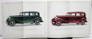 1934 Lincoln V12 5 Passenger Sedan & 7 Passenger Limo Sales Folder Brochure Orig