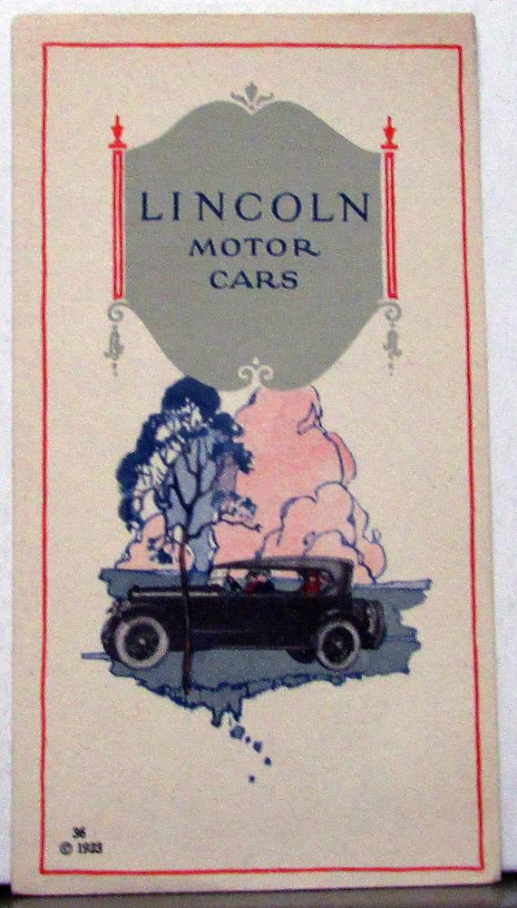 1923 Lincoln Motor Cars Sales Brochure Morris Chamberlain Chester NJ