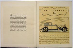 1932 A Lincoln Presentation Sales Folder V8 & V12 Original