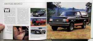 1989 Ford Trucks Sales Brochure F-Series Ranger Bronco Aerostar Econoline