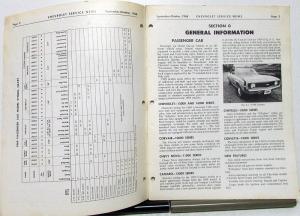 1969 Chevy New Model Introduction In Set Oct 1968 Chevrolet Service News Dealer
