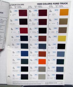 1989 Ford Truck Paint Chips by DuPont