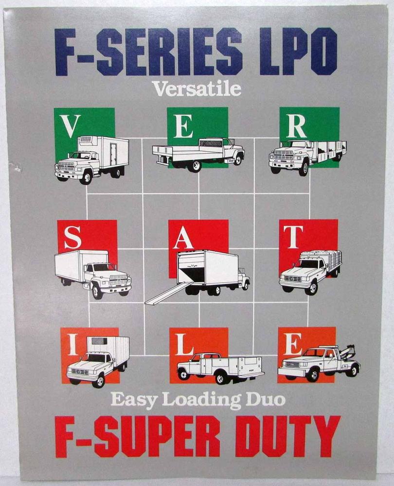 1989 1990 Ford F-Super Duty & F-Series LPO Sales Folder