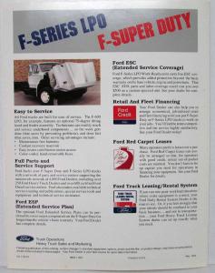 1989 1990 Ford F-Super Duty & F-Series LPO Sales Folder