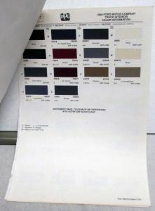 1990 Ford Truck Paint Chips by PPG