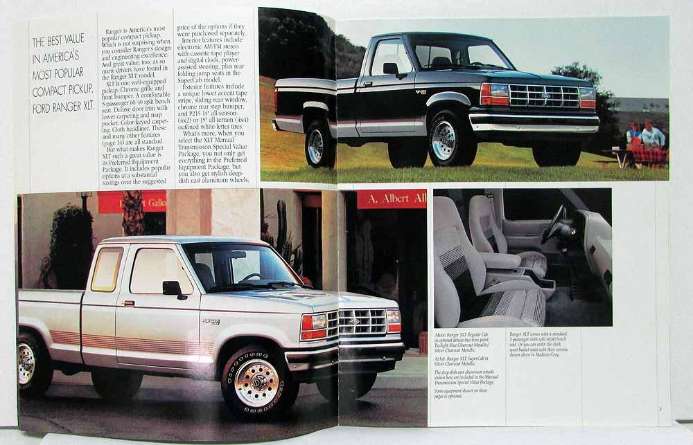 1992 Ford Ranger Sales Brochure