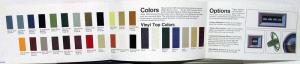 1973 Chevrolet Dealer Sales Brochure Color Paint Chips & Popular Options