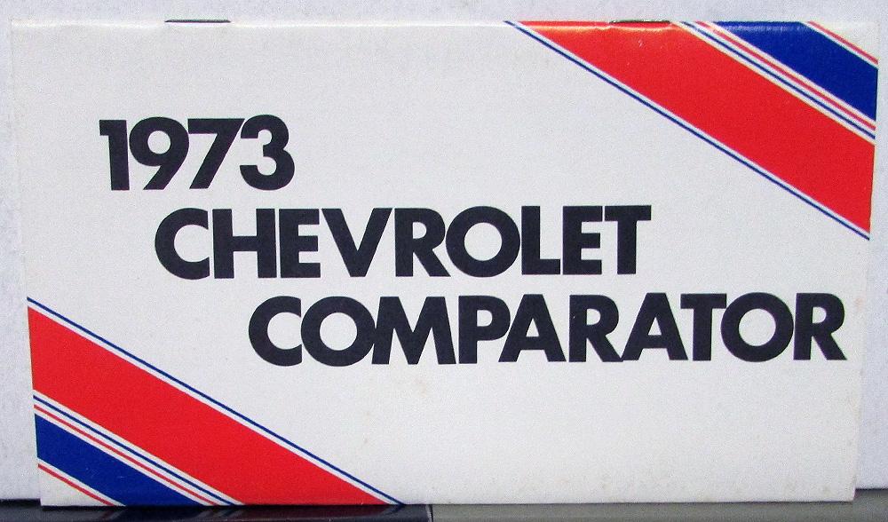 1973 Chevrolet Salesmen Pocket Comparator Car Model Comparisons With Competition