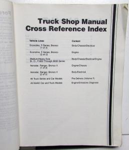 1990 Ford Truck Shop Manual Service Body/Electrical Aerostar Ranger Bronco II