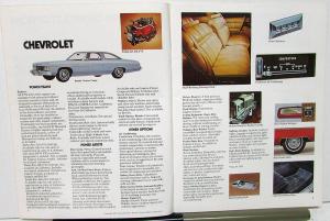 1974 Chevrolet Options Vet Wagons Vega Nova Camaro Chevelle Monte Carlo Brochure