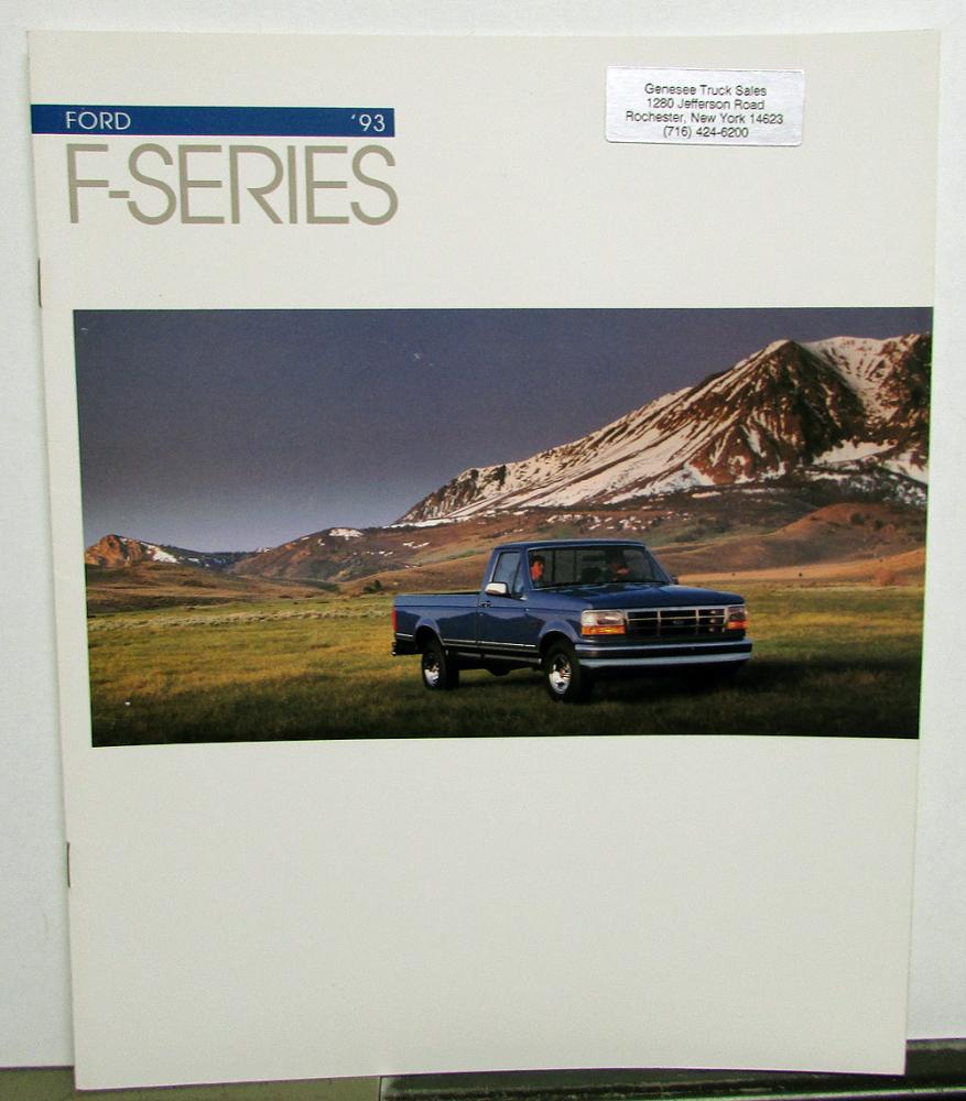 1993 Ford F-Series Pickups Sales Brochure F-150 F-250 F-350