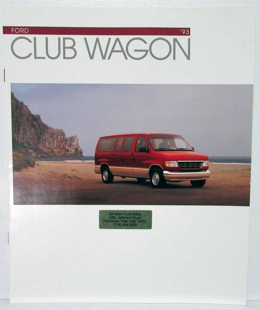 1993 Ford Club Wagon Sales Brochure