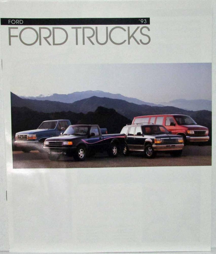 1993 Ford Trucks Sales Brochure F-Series Ranger Bronco Explorer Econoline
