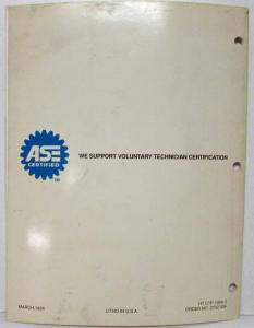 1994 Ford Heavy Truck Fan Clutches Technical Training Manual