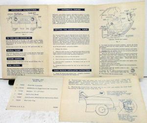 1950s Lincoln Radio Owners Manual & Installation Instructions Original