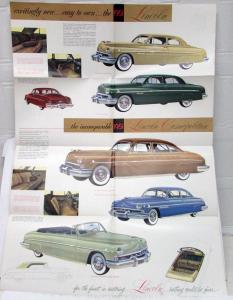 1951 Lincoln Lido Cosmo Capri Color Sales Folder Oversized Poster Display Orig