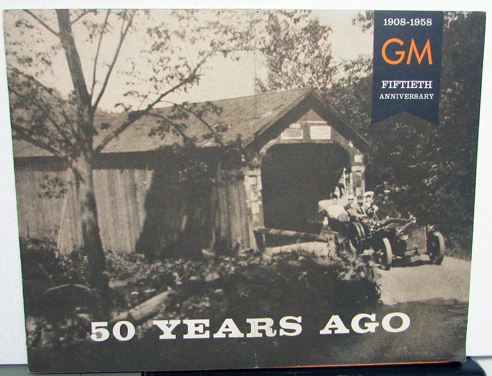 1958 GM General Motors Employee Brochure 50th Anniversary A Look Back