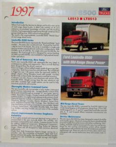1997 Ford Louisville 8500 L8513 LT8513 Spec Sheet