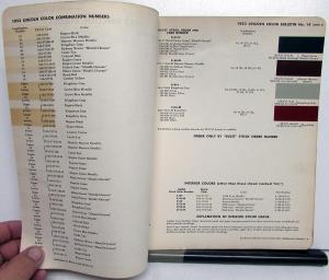 1953 Lincoln Dupont Paint Chips Colors Original Bulletin No 14