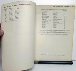1953 Lincoln Dupont Paint Chips Colors Original Bulletin No 14