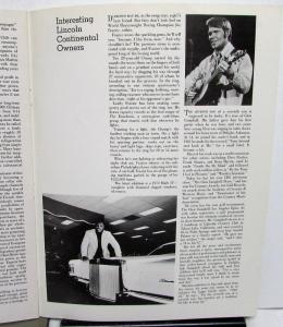 1971 1972 Lincoln Continental Magazine Winter Edition Joe Frazier Glen Campbell