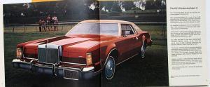 1974 Lincoln Mercury Continental Mark IV Montego Cougar Comet Sales Brochure Rev