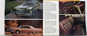 1974 Lincoln Mercury Continental Mark IV Montego Cougar Comet Sales Brochure Rev