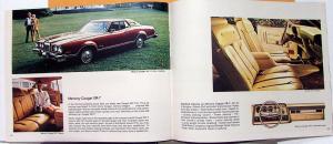 1974 Lincoln Mercury Continental Mark IV Montego Cougar Comet Sales Brochure Rev