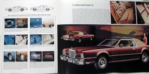 1975 Lincoln Mercury Continental Mark IV Grand Monarch Ghia Brochure Sheet Env