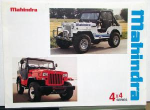1988 Mahindra 4x4 Series Sales Brochure Utility Vehicle