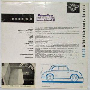 1956-1957 Maico 500 Sales Folder - German Text