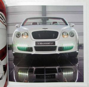 2009-2010 Mansory More Than Tradition Sales Brochure