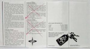 1971 Marcos 3L Sales Brochure Spec Sheet with Letter Envelope & Business Card