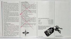 1971 Marcos 3L Sales Brochure Spec Sheet with Letter Envelope & Business Card